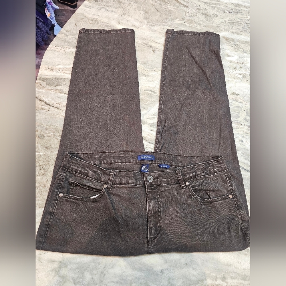 Bandolino Mandie Jeans Women’s 18W Short Dark Wash Straight Leg Stretch Denim